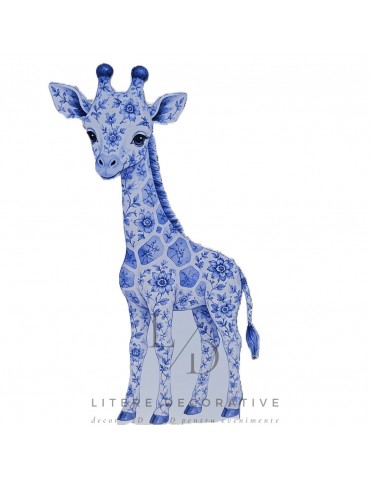 Girafa Blue Toile Safari,...